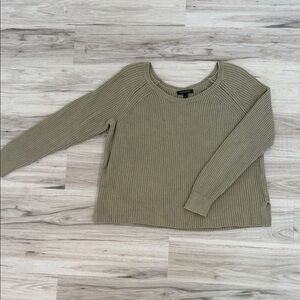 Banana Republic Women's Ribbed Knit Sweater - Olive green size Med
